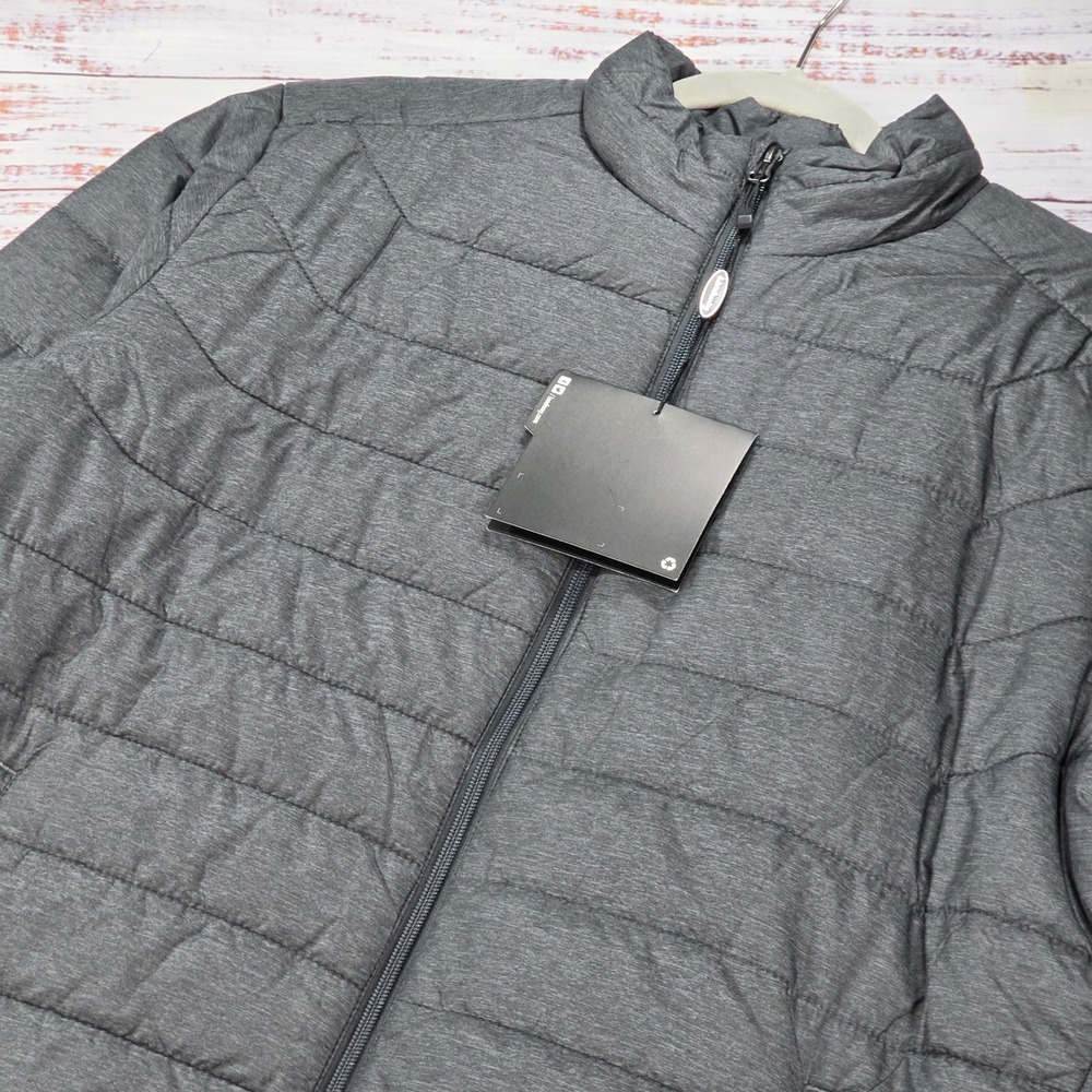 Landway Puffer Jacket Mens Size M Gray New Polyloft Synthetic Insulation Quilted
